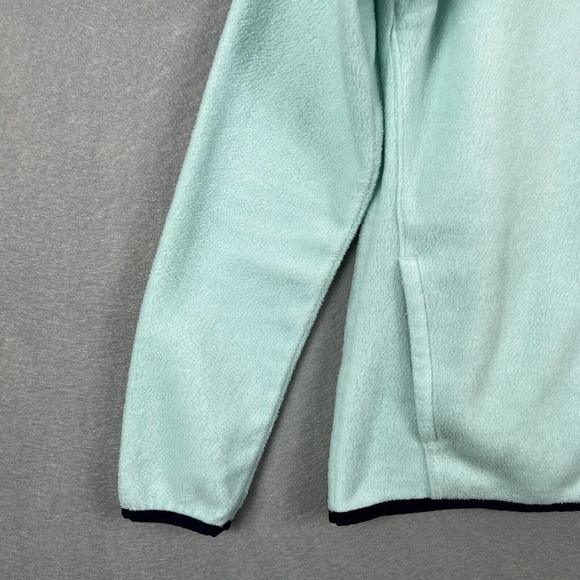 Columbia Full Zip Fleece Jacket Small PFG Green Blue Colorblock W Pockets cozy - Picture 5 of 13